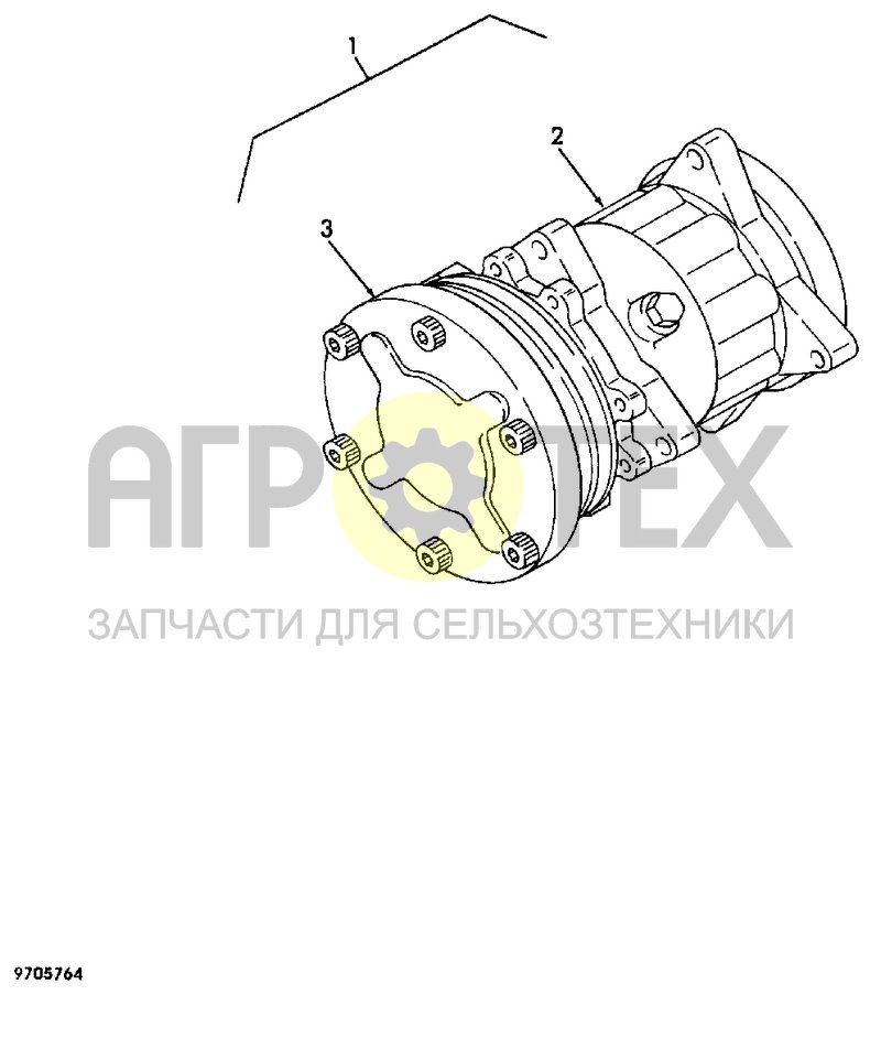 Чертеж Компрессор в сборе (15D03)